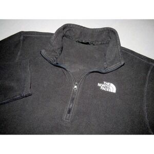 The North Face Black‎ Light Weight Pull Over 1/4 Zip Fleece Jacket Men's Medium